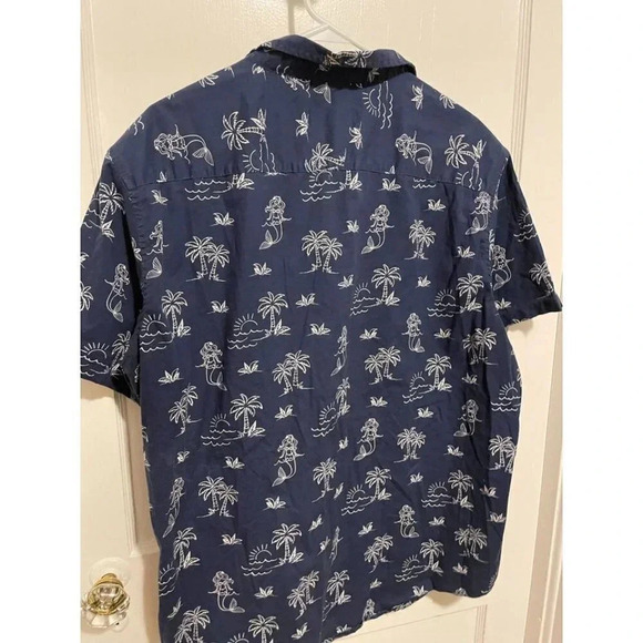 No Boundaries Men's Size X-Large Dark Blue Summer Button Down - Picture 7 of 8